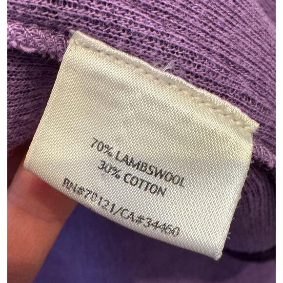 Lambswool Doubleface Cape Jacket Shacket Open Cardigan Purple Size XL - Picture 6 of 6